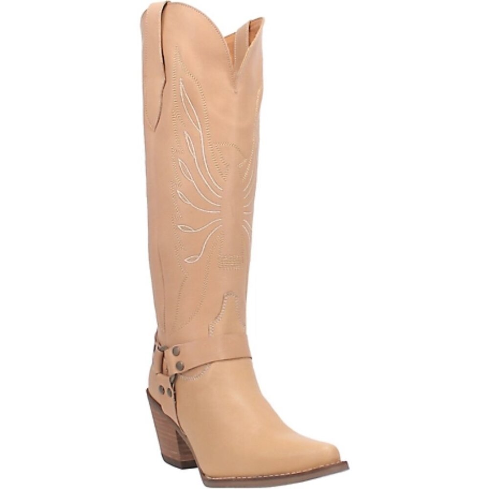 DINGO Heavens to Betsy Knee High Western Boot (Women) in Natural Size US 8